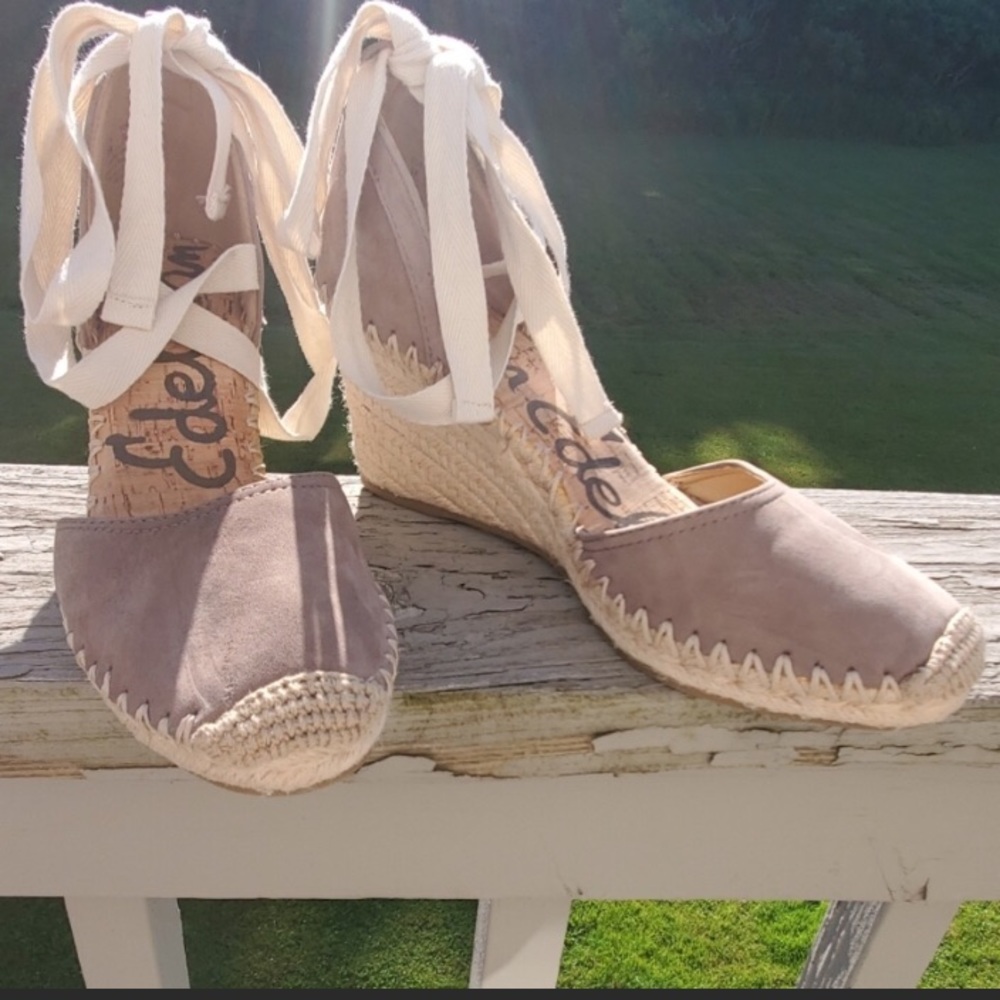 Sam Edelman Lace Up Wedge Espadrilles